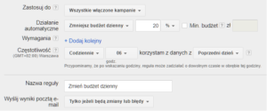 Optymalizacja konta AdWords - dostosowanie budżetu Optymalizacja konta AdWords - dostosowanie budżetu